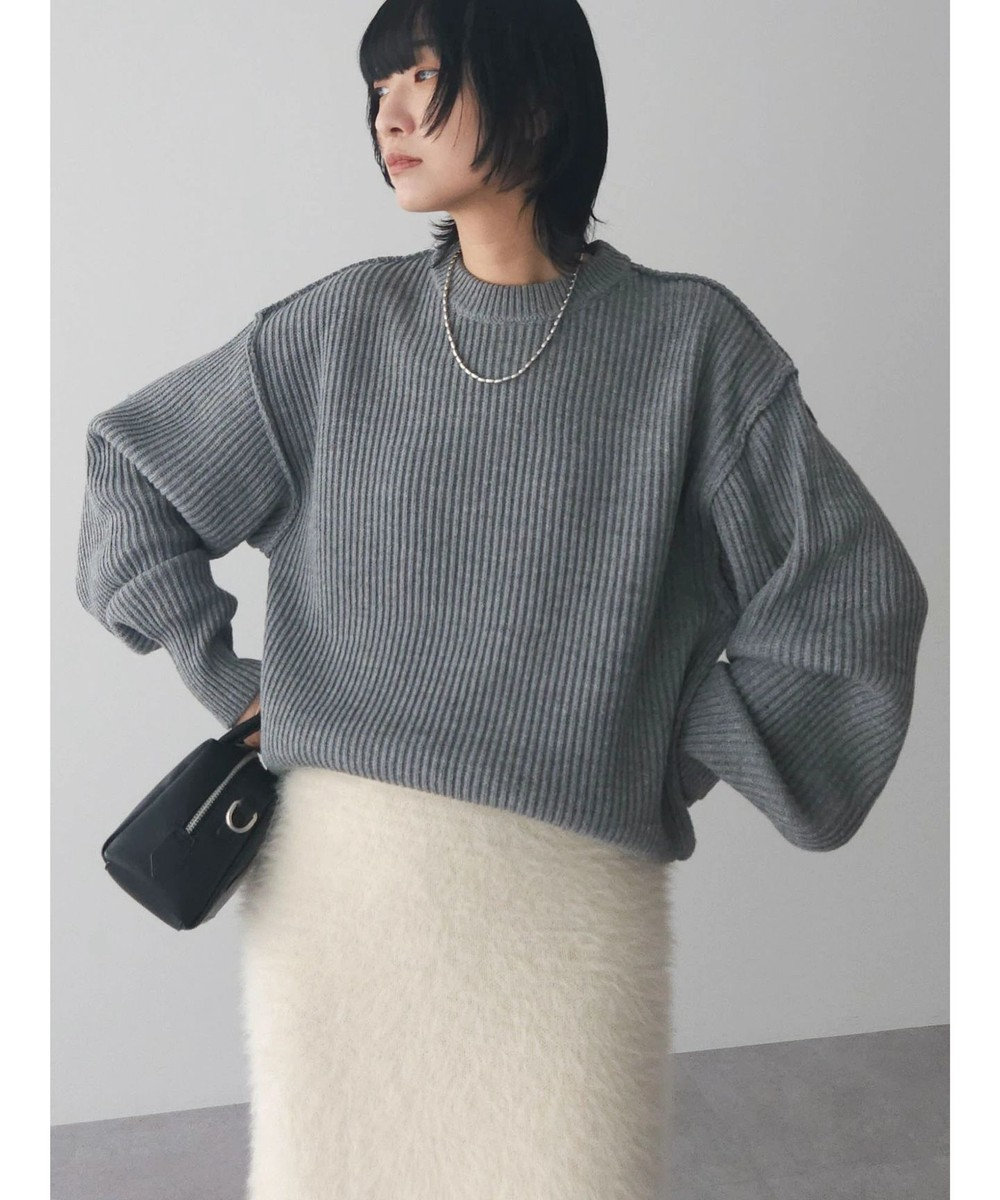 Green Parks 洗える　アゼ編みニットプルオーバー 