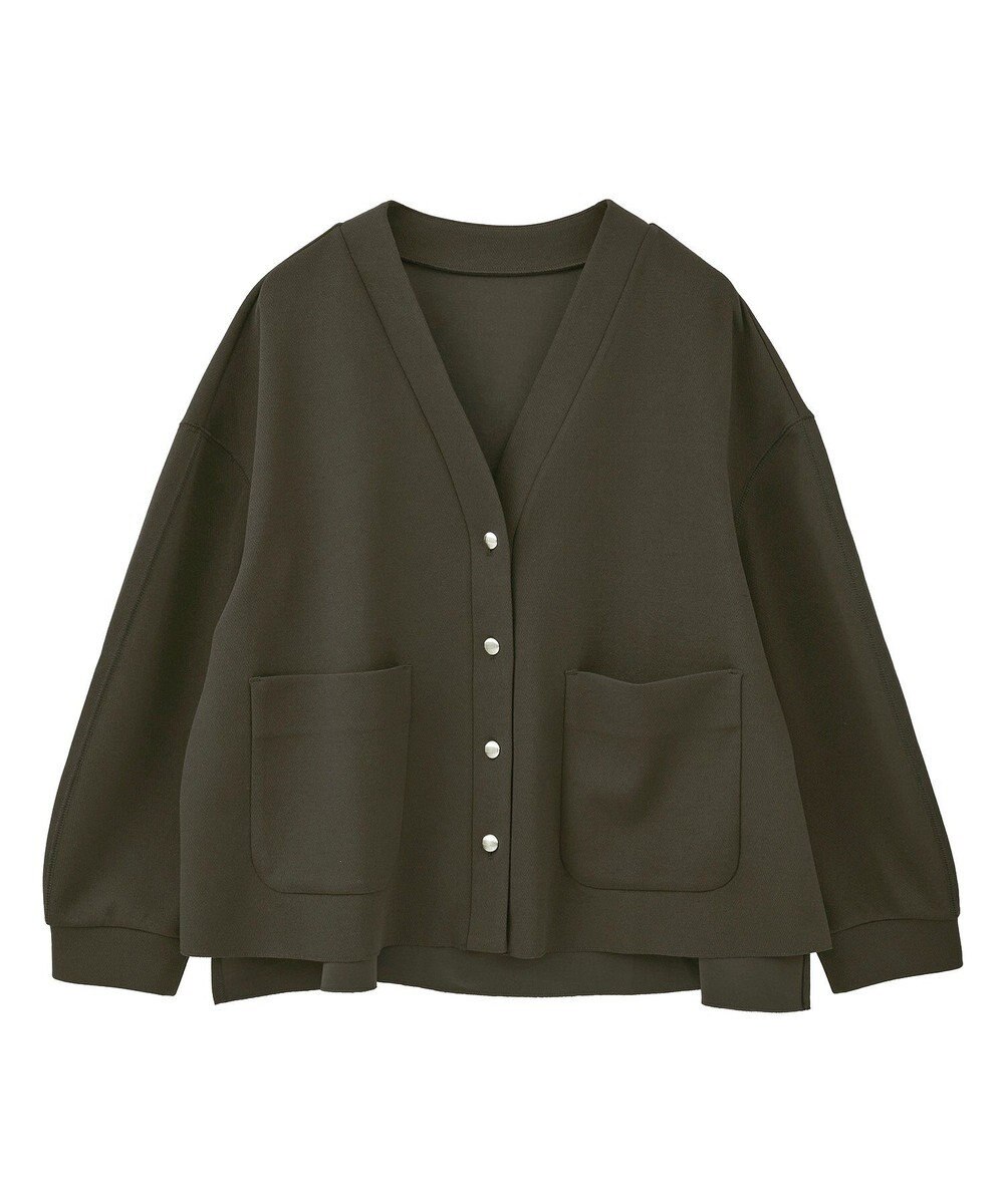 YECCA VECCA 金釦カットジョーゼットカーディガン 