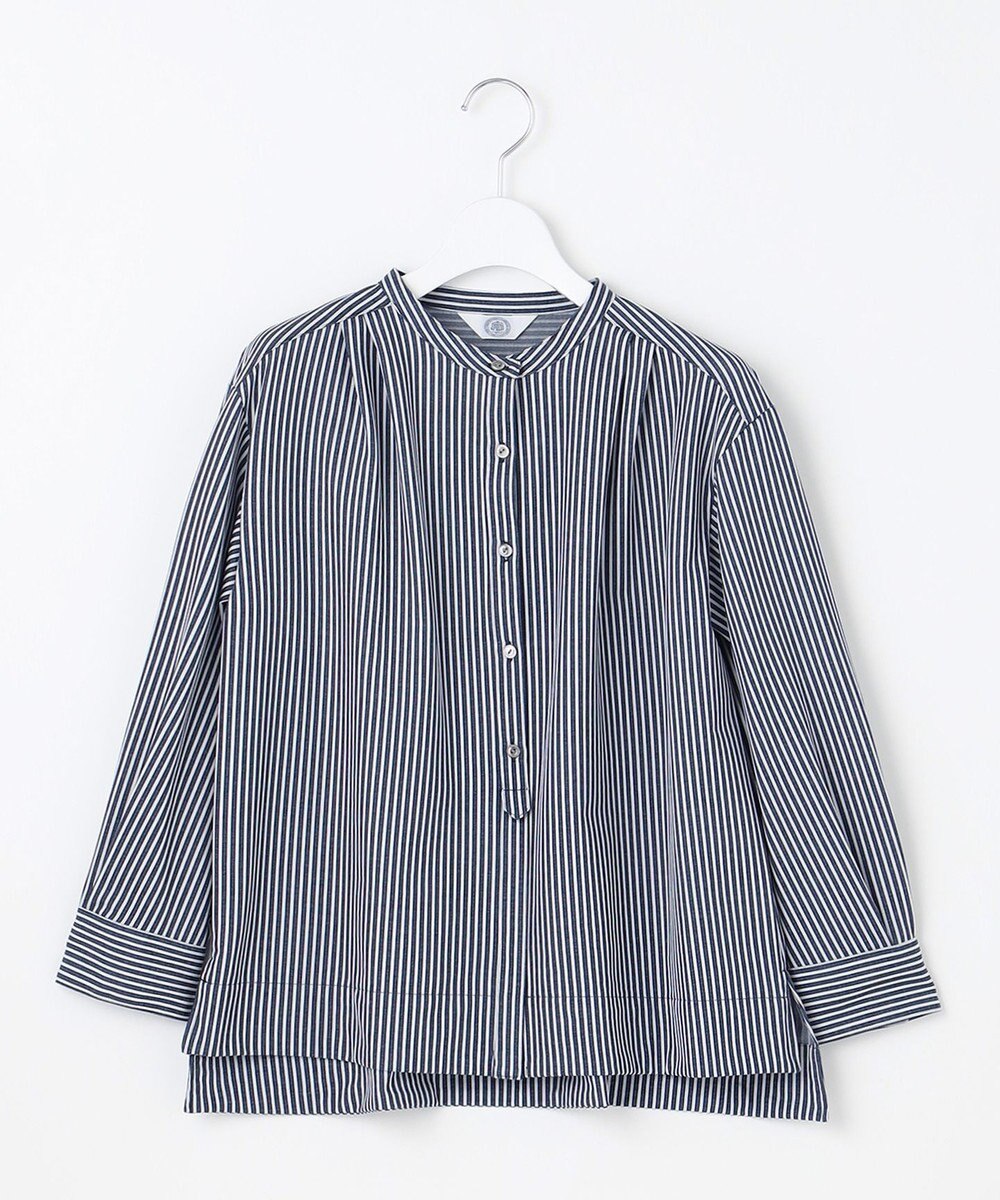 J.PRESS LADIES 【WEB限定カラーあり】ストライプジャカード バンドカラー カットソー 