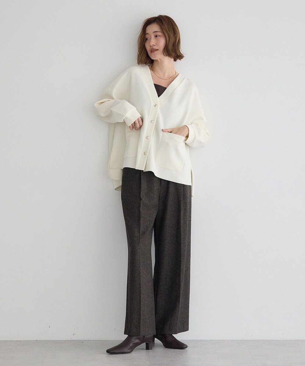 YECCA VECCA 金釦カットジョーゼットカーディガン 