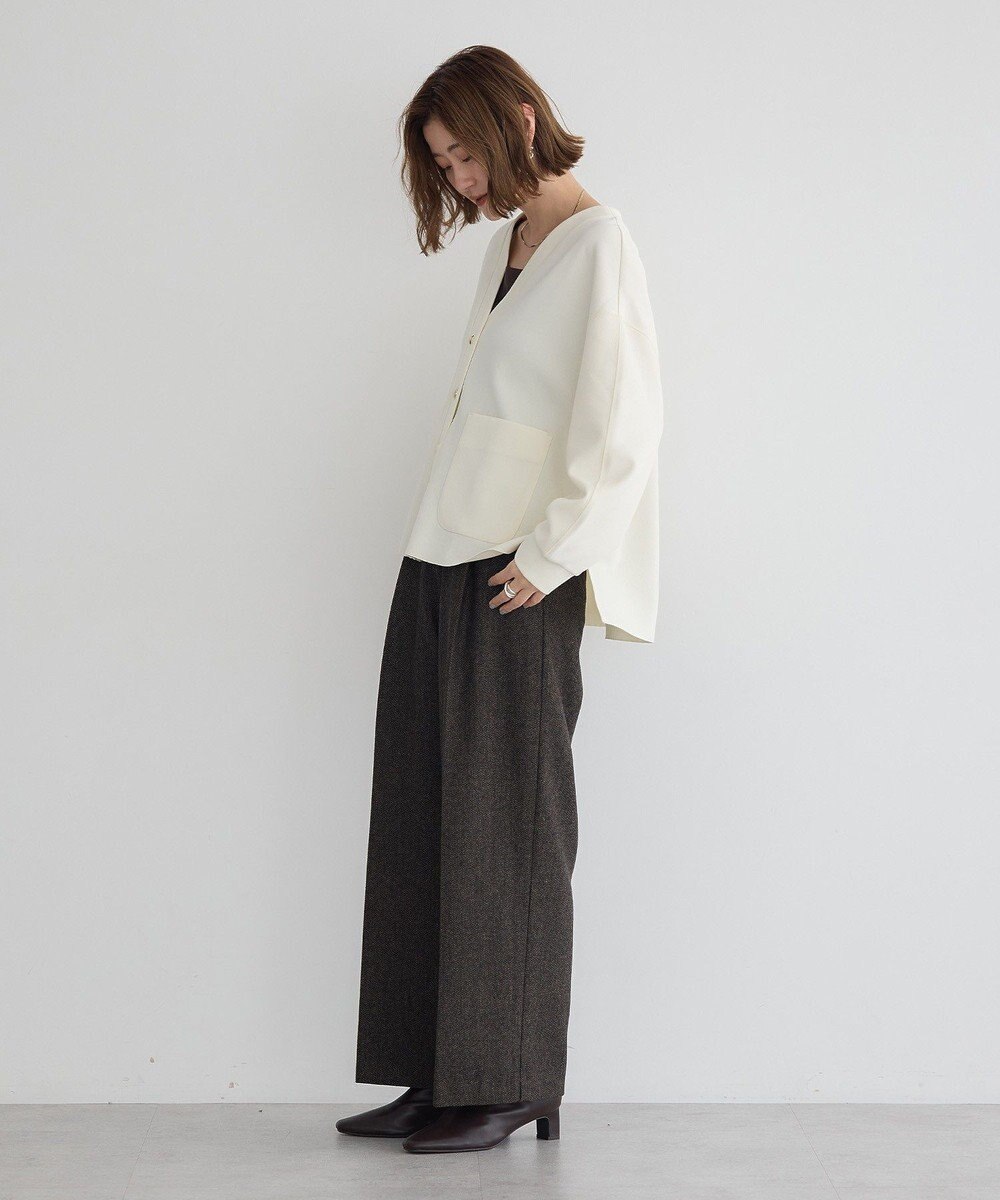 YECCA VECCA 金釦カットジョーゼットカーディガン 