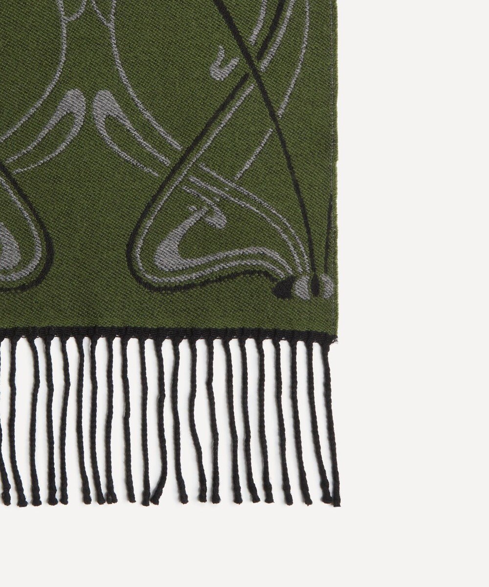 LIBERTY. ジャイアント アイアンシ 35x190 ジャカード ウール スカーフ 