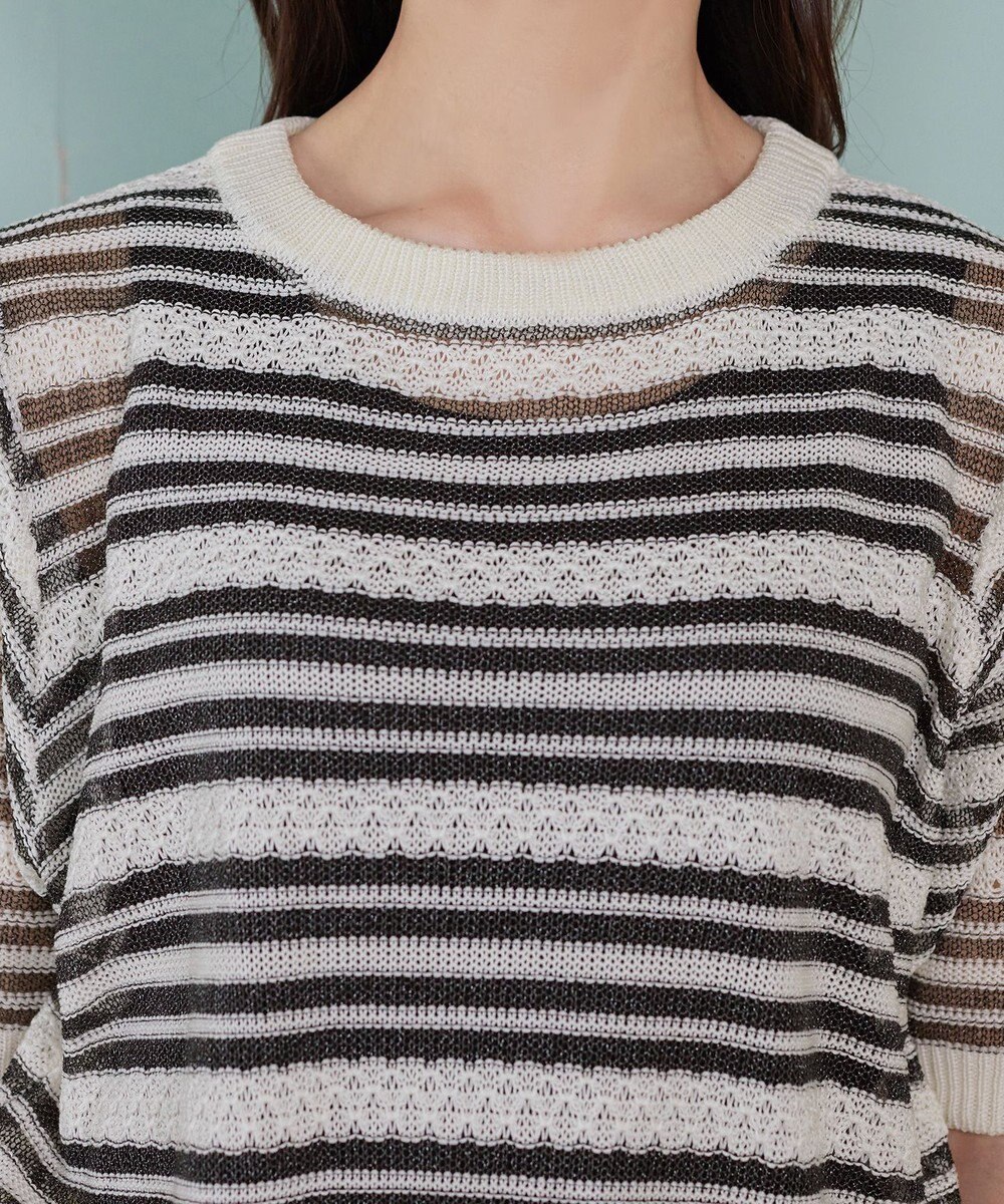 Tiaclasse シアーボーダーニット 