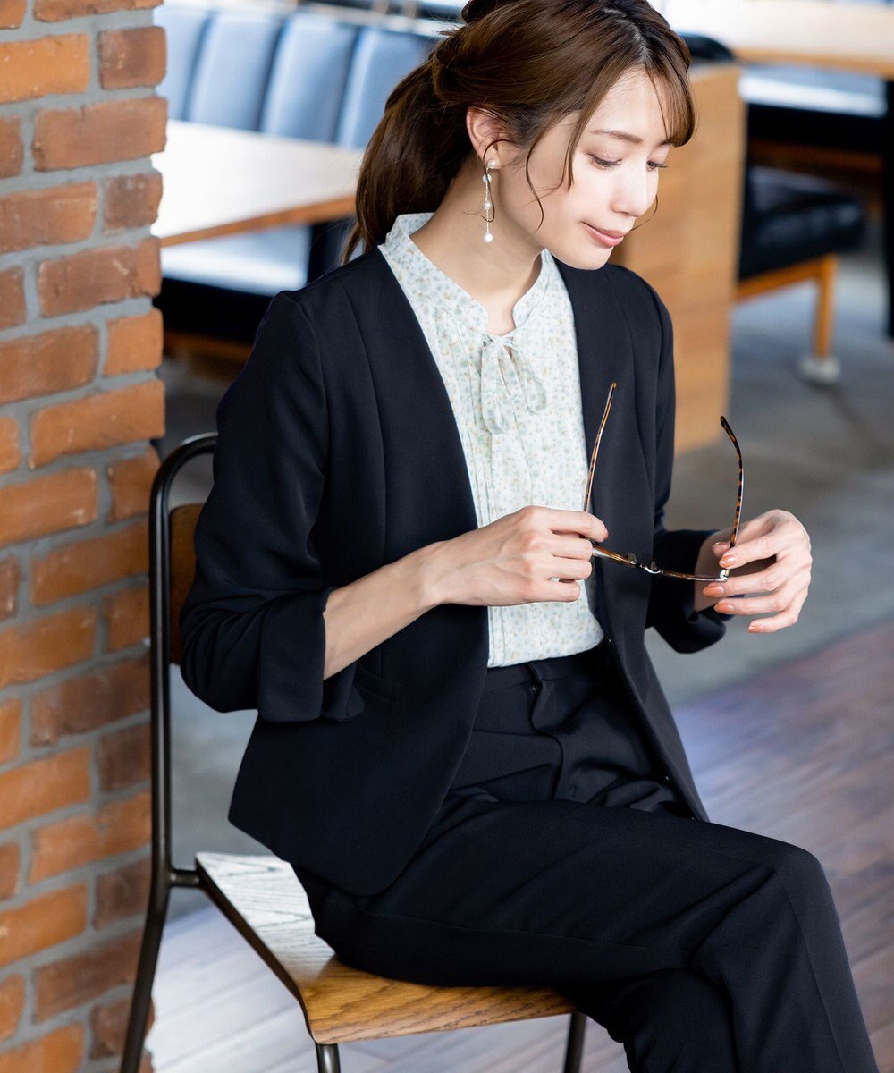 Tiaclasse L 【ダブルクロス・洗える】カラーレスジャケット 