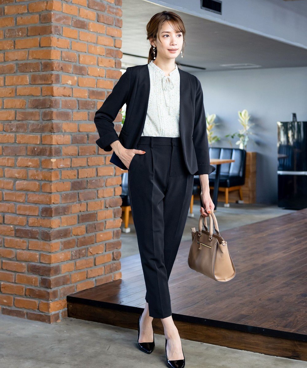 Tiaclasse L 【ダブルクロス・洗える】カラーレスジャケット 