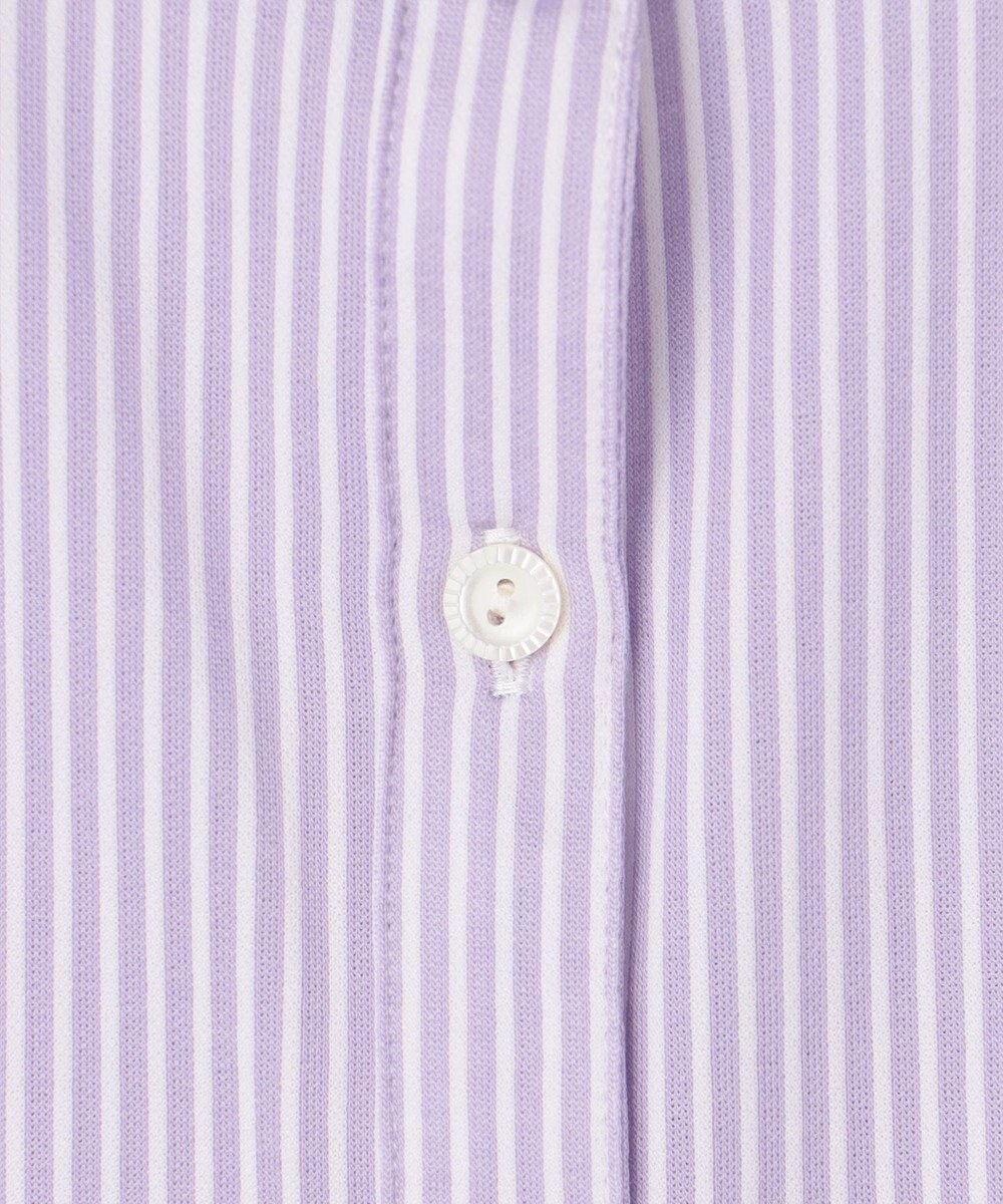 J.PRESS LADIES 【WEB限定カラーあり】ストライプジャカード バンドカラー カットソー 