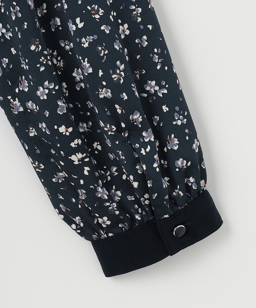 J.PRESS LADIES L 【洗える】スパンウェーブフラワープリント ワンピース 