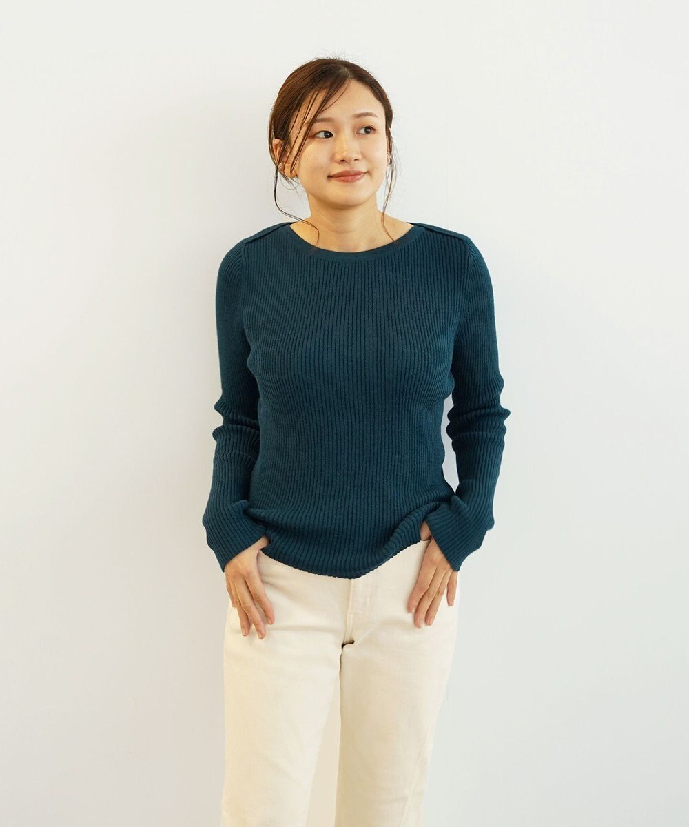 TOQUE 〈大草直子さんアドバイザー〉ベビーアルパカ ミドルゲージ ボートネックニット 