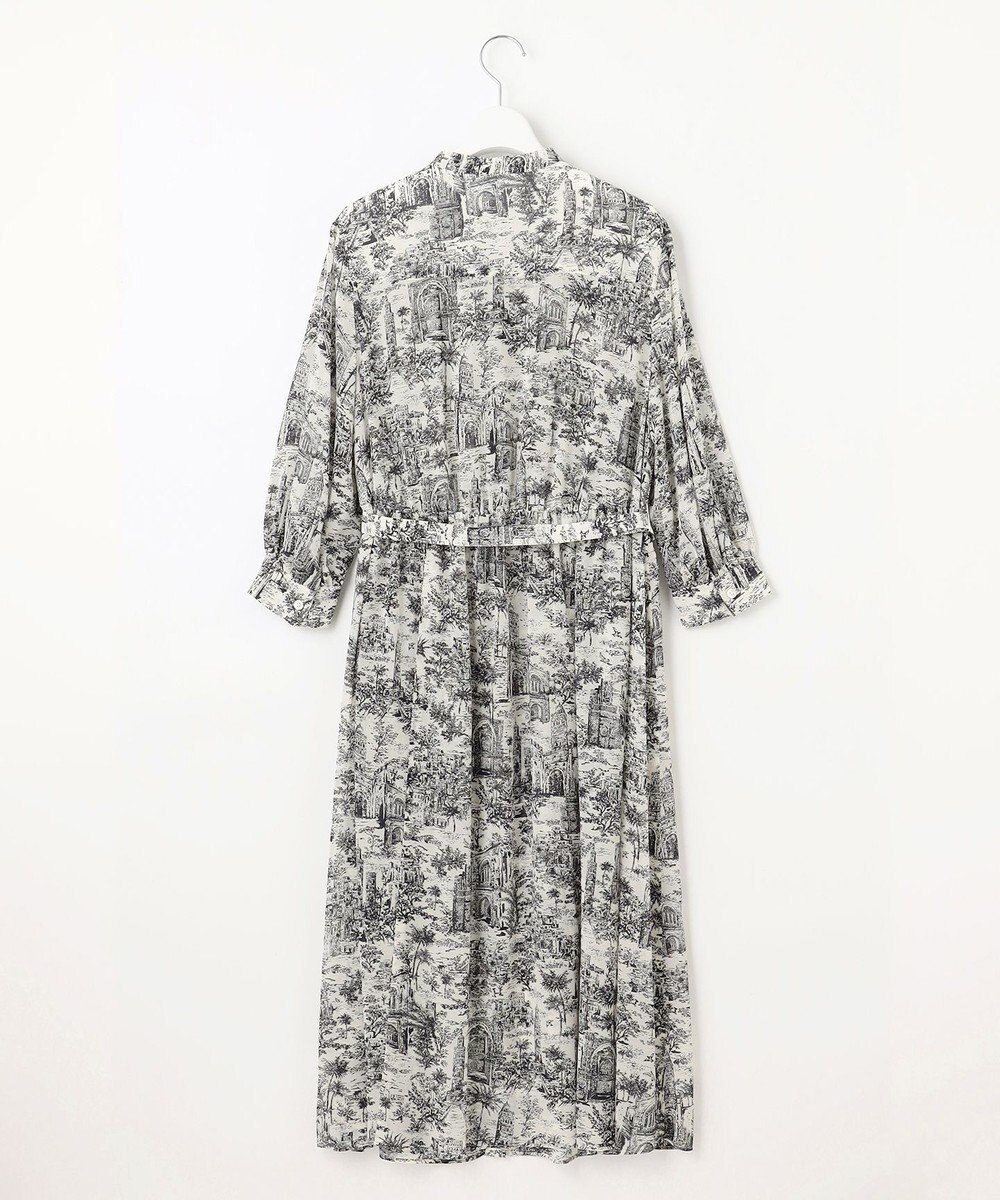 自由区 L 【洗える】ランドスケーププリント ワンピース 