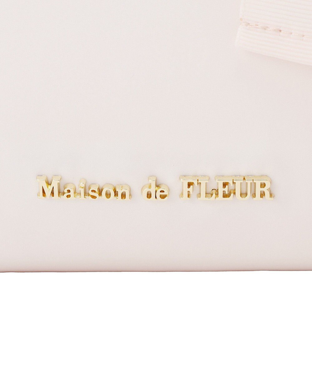 Maison de FLEUR リボンチャーム付き3ルームトートバッグ 