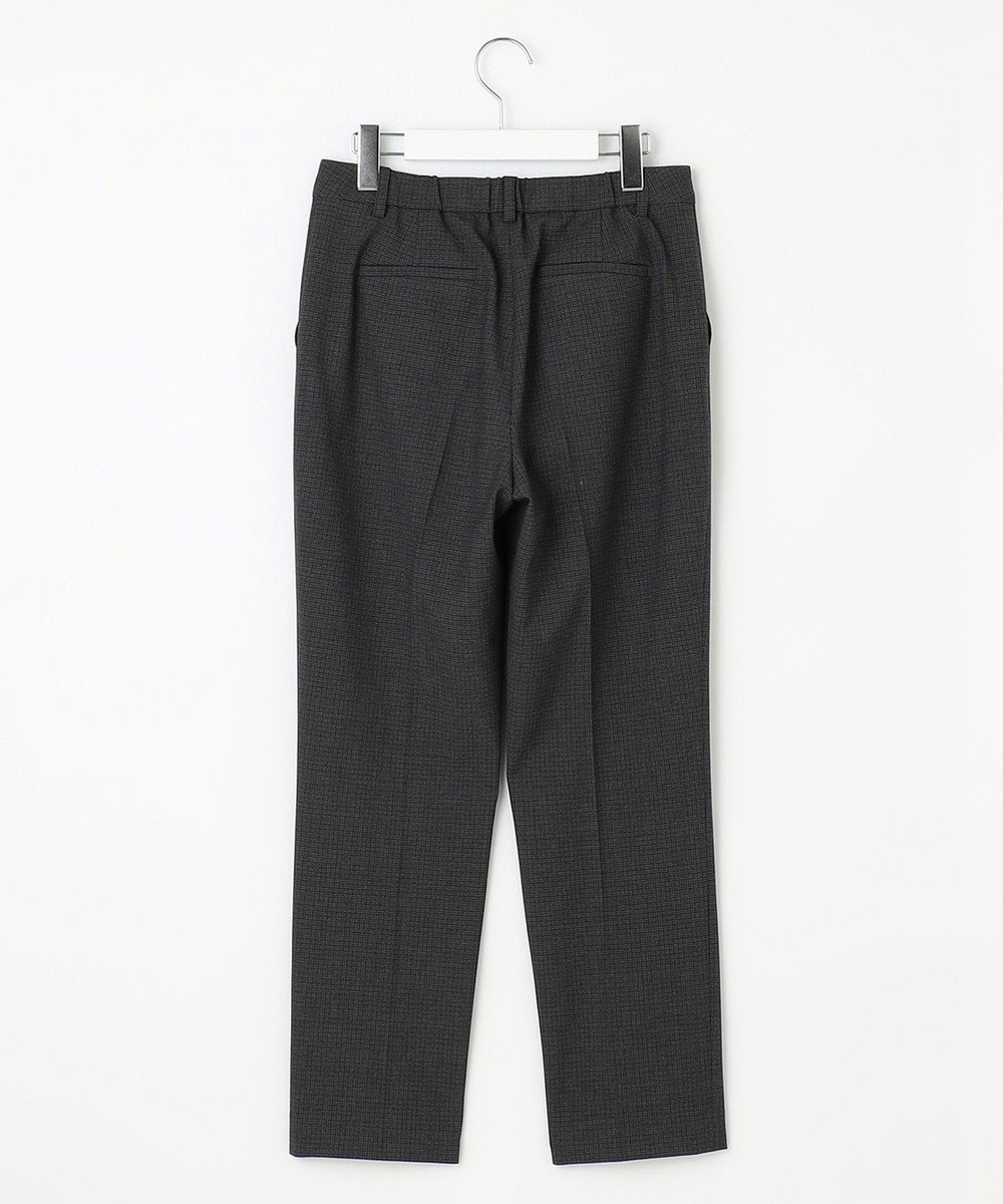 J.PRESS LADIES 【洗える】T/Rアルガンシルク チェック テーパード パンツ 