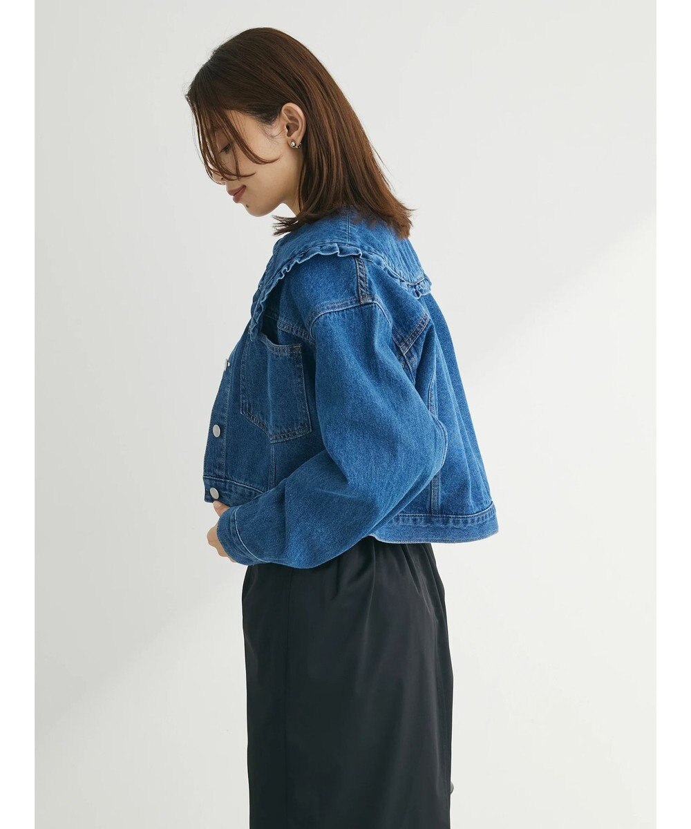 Green Parks ・Ｄｏｕｂｌｅ　Ｆｌａｇｓ　　フリルカラーＧジャン 