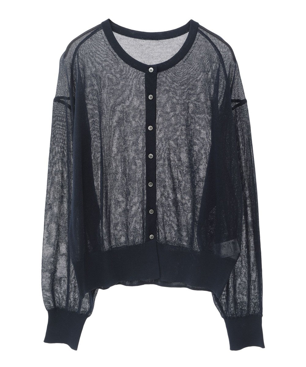 earth music&ecology 【予約】接触冷感シアークルーニットカーディガン 