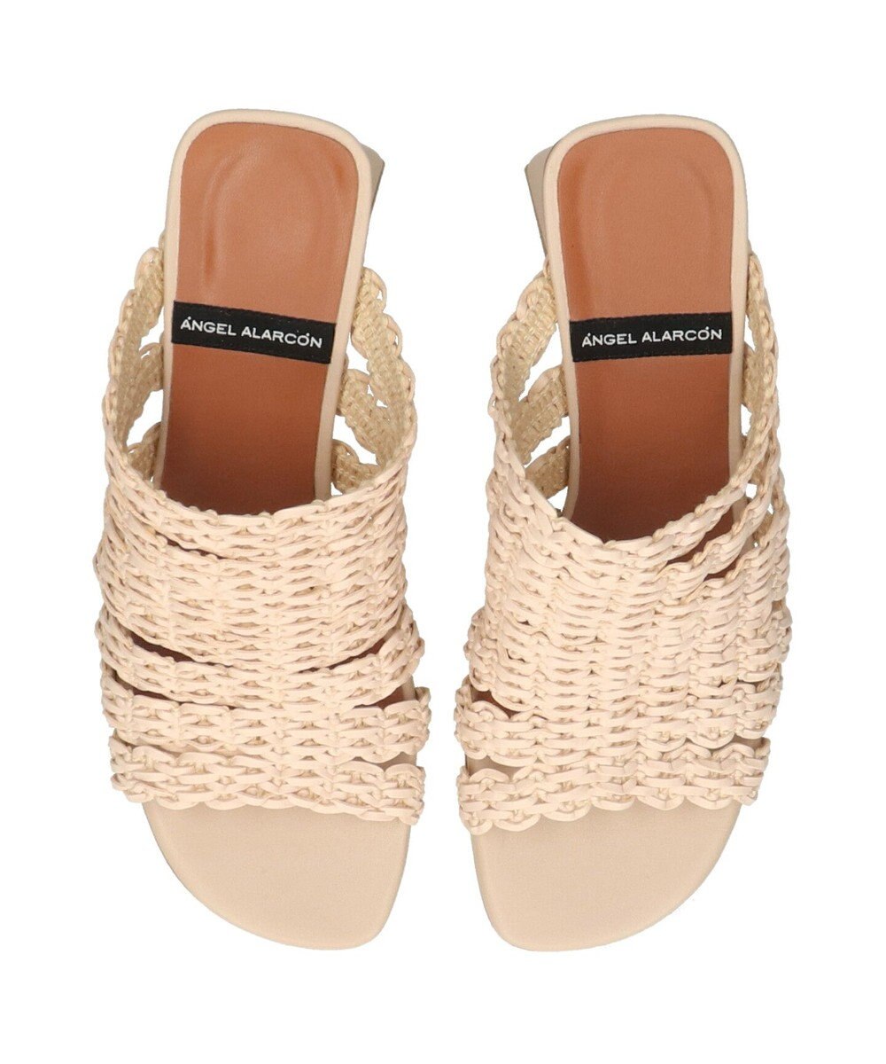 INTER-CHAUSSURES 【ANGEL ALARCON】チャンキーヒールラフィアサンダル 
