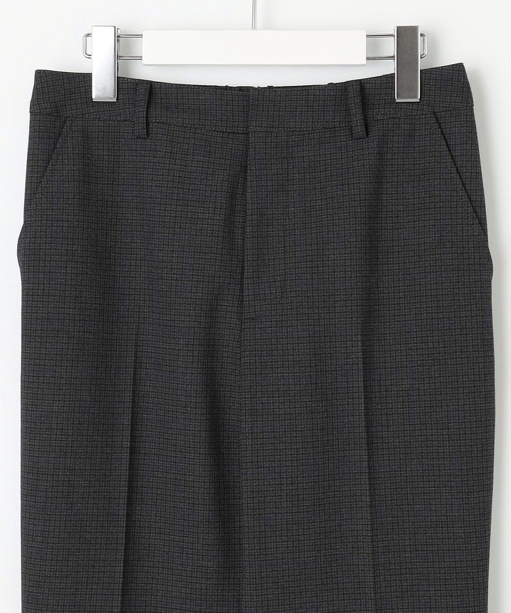J.PRESS LADIES 【洗える】T/Rアルガンシルク チェック テーパード パンツ 