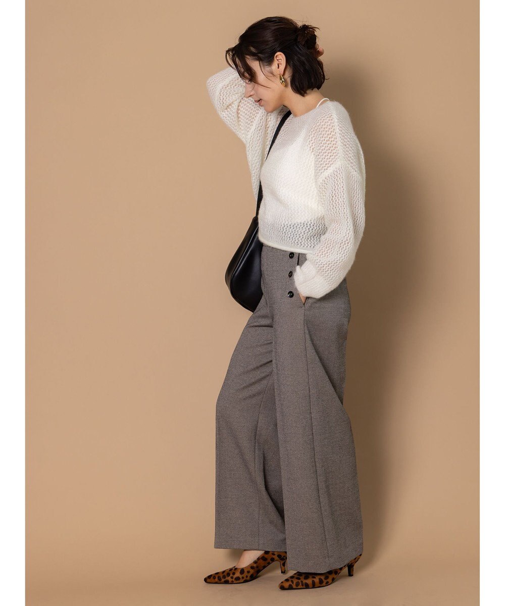 Te chichi 【泉 里香さん着用・Oggi.jp10/23掲載】キャットヤーンメッシュニット 