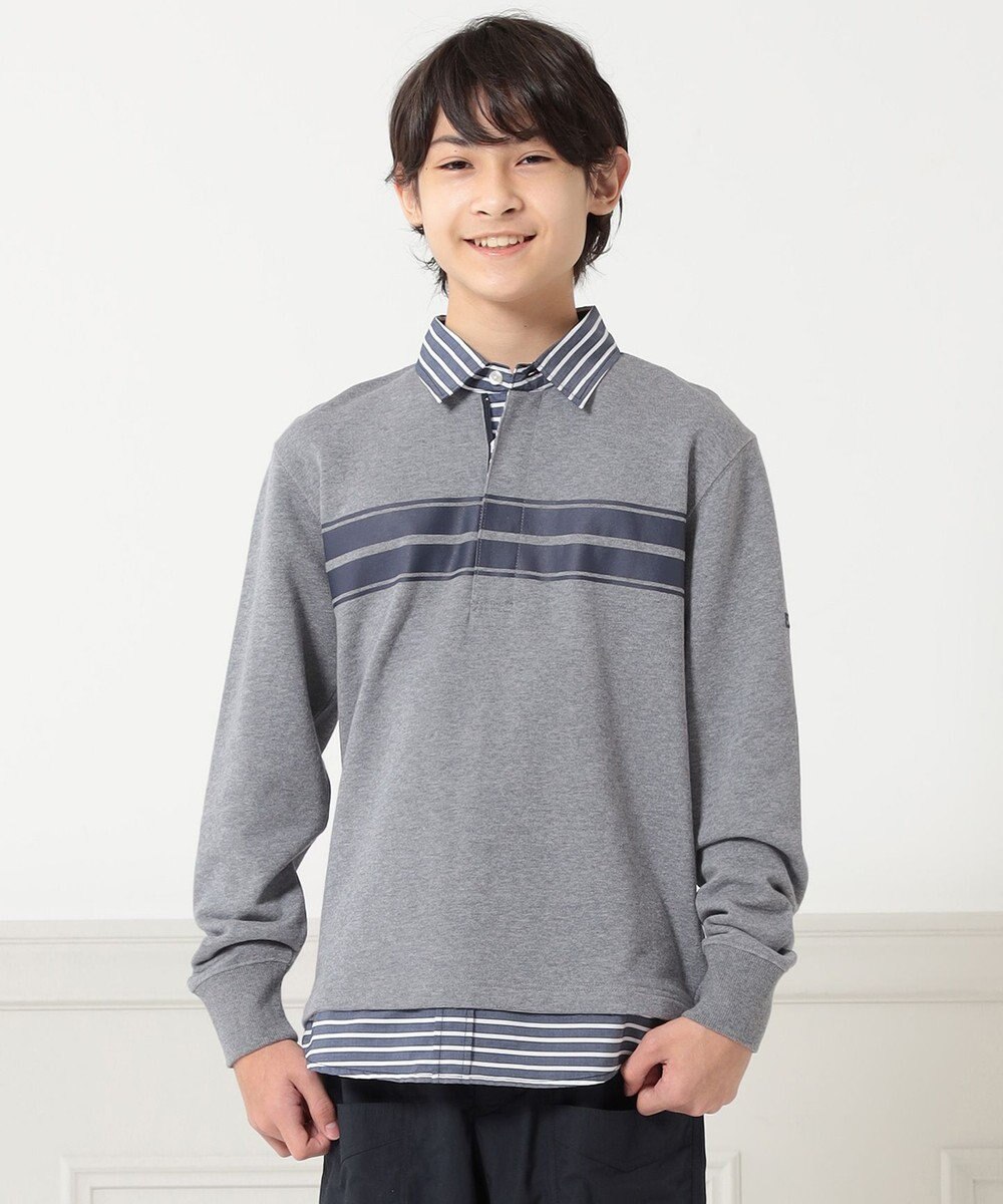 J.PRESS KIDS シャツドッキング 長袖トップス グレー系