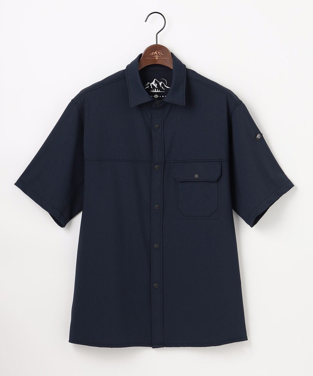 JOSEPH ABBOUD MOUNTAIN 【UVカット/接触冷感】SOLAMENT トリコットメッシュ 半袖 シャツ 