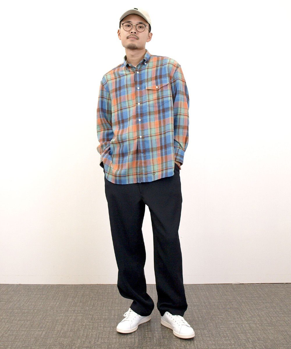 J.PRESS YORK STREET 【UNISEX】フランネルボタンダウン シャツ 