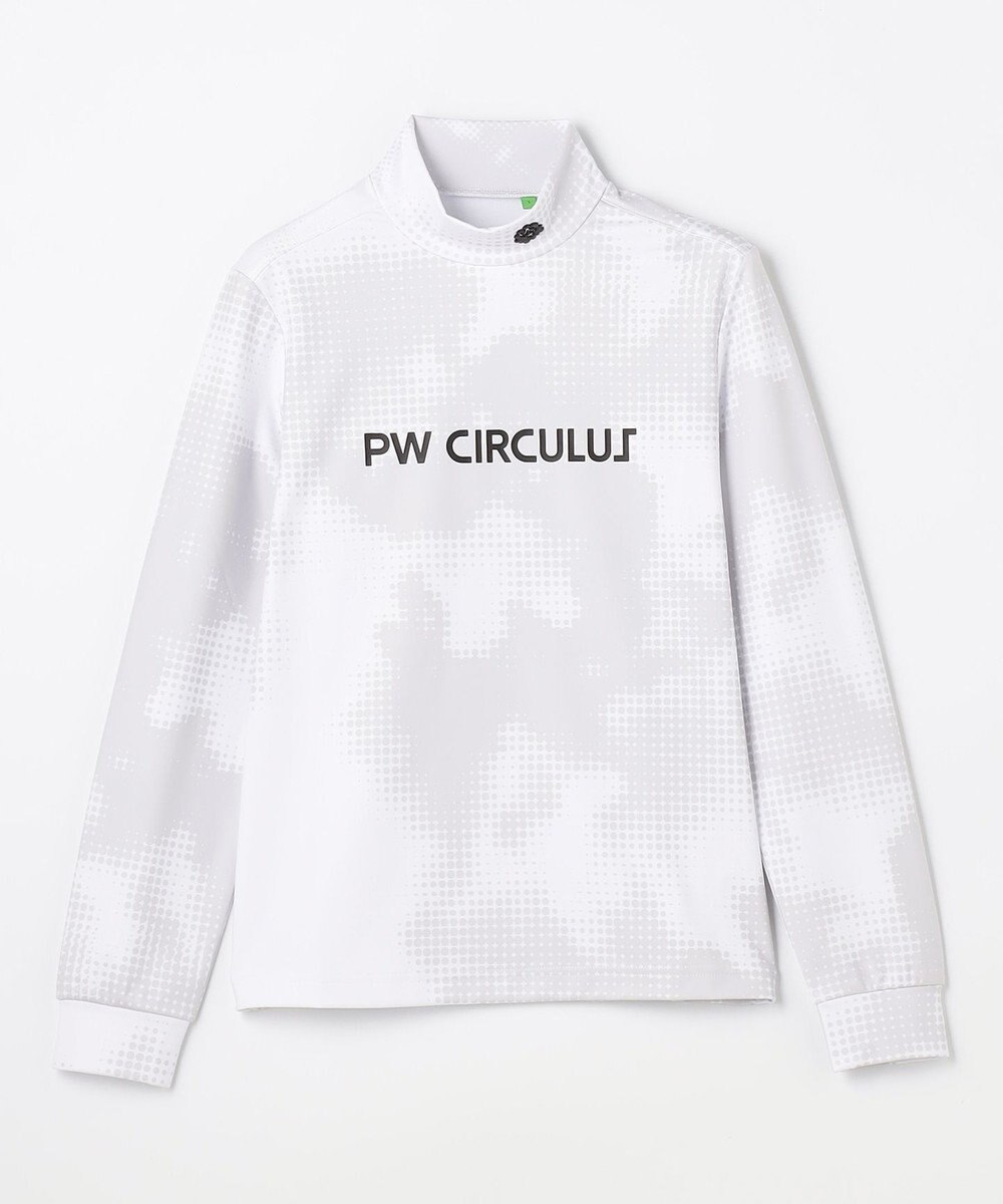 PW CIRCULUS 【裏起毛であたたか】【WOMEN】Dot camouflage ロングスリーブモックネックT  ゴルフウェア レディース 