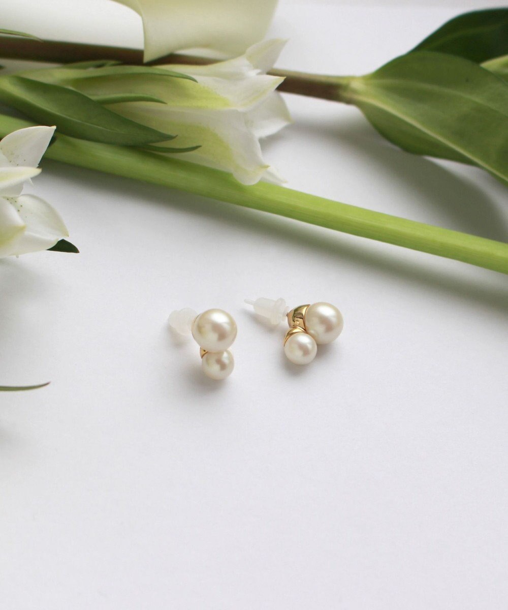 Phoebe 【金属アレルギー対応】ツインパールセラミックピアス 