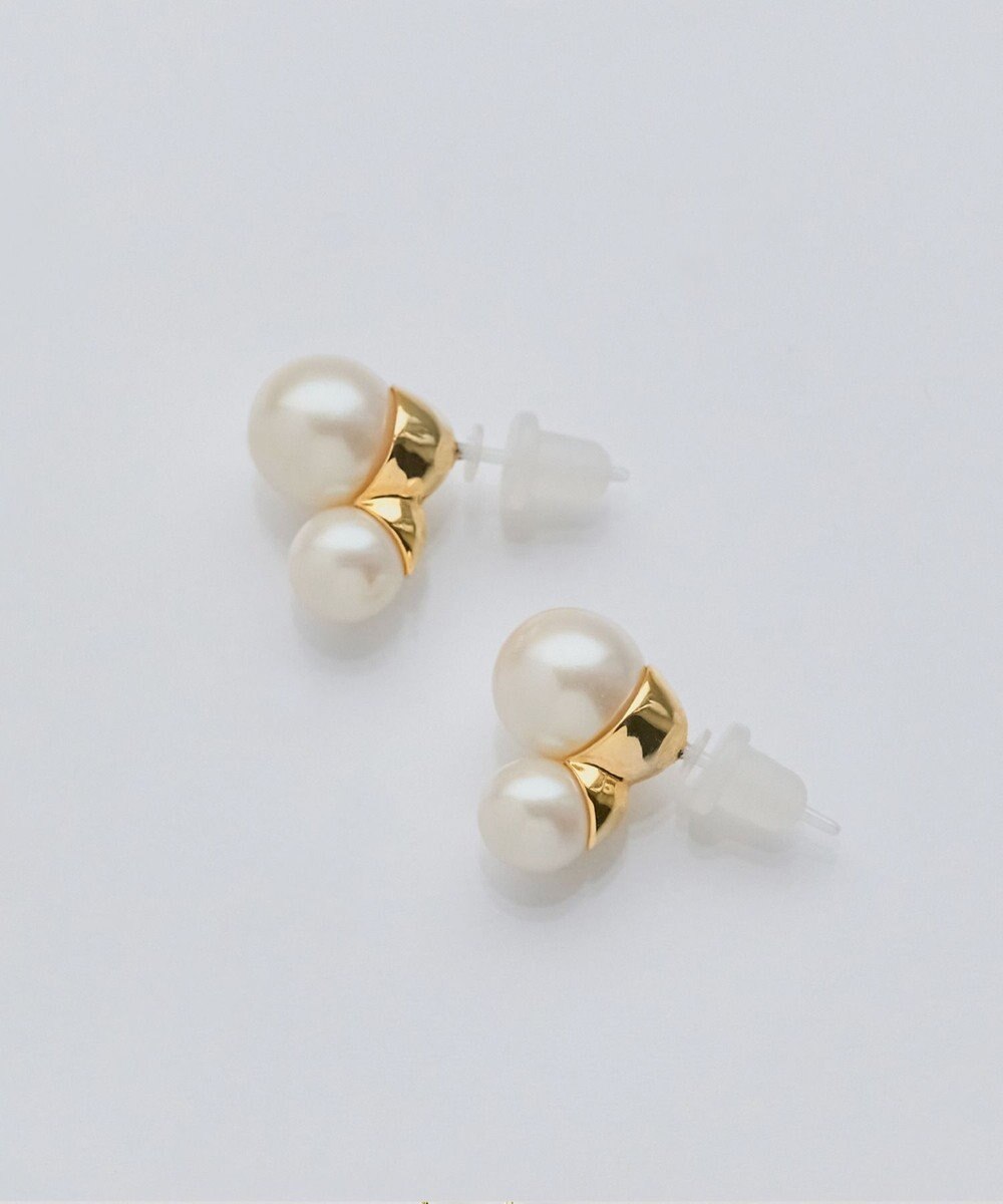 Phoebe 【金属アレルギー対応】ツインパールセラミックピアス 