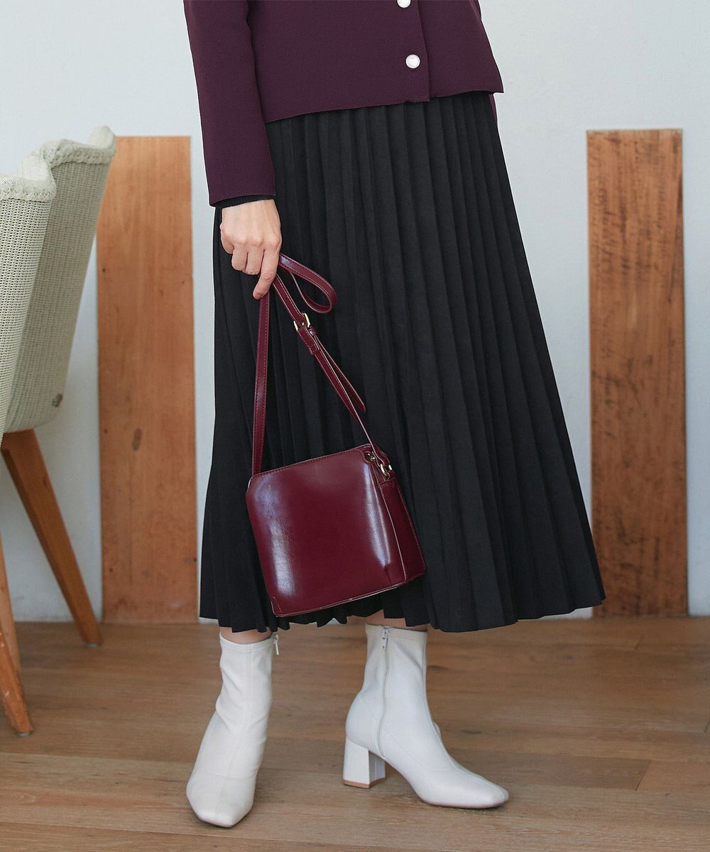 Tiaclasse 【新色追加】スエードポンチプリーツスカート 