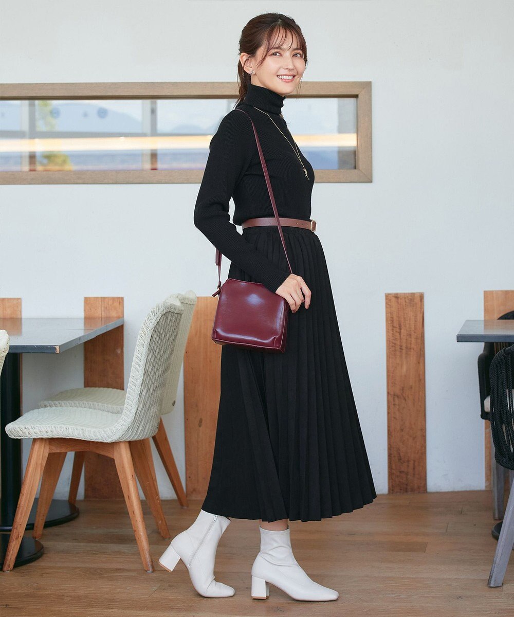 Tiaclasse 【新色追加】スエードポンチプリーツスカート 