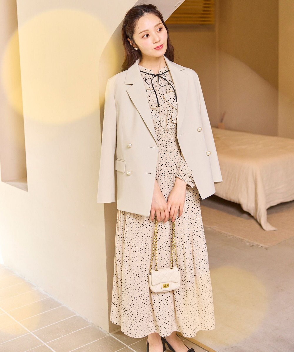 Feroux ウエストシャーリングラッフル ワンピース 