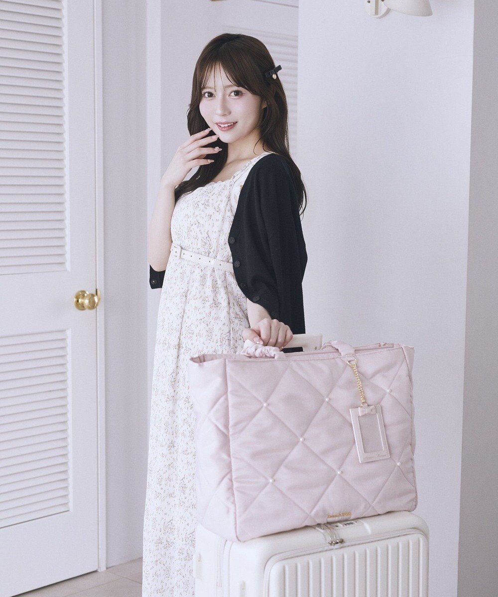 Maison de FLEUR キルティングエアリーキャリーオンバッグ 