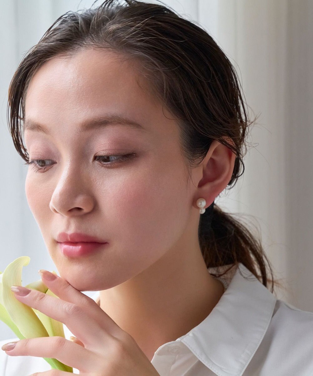 Phoebe 【金属アレルギー対応】ツインパールセラミックピアス 