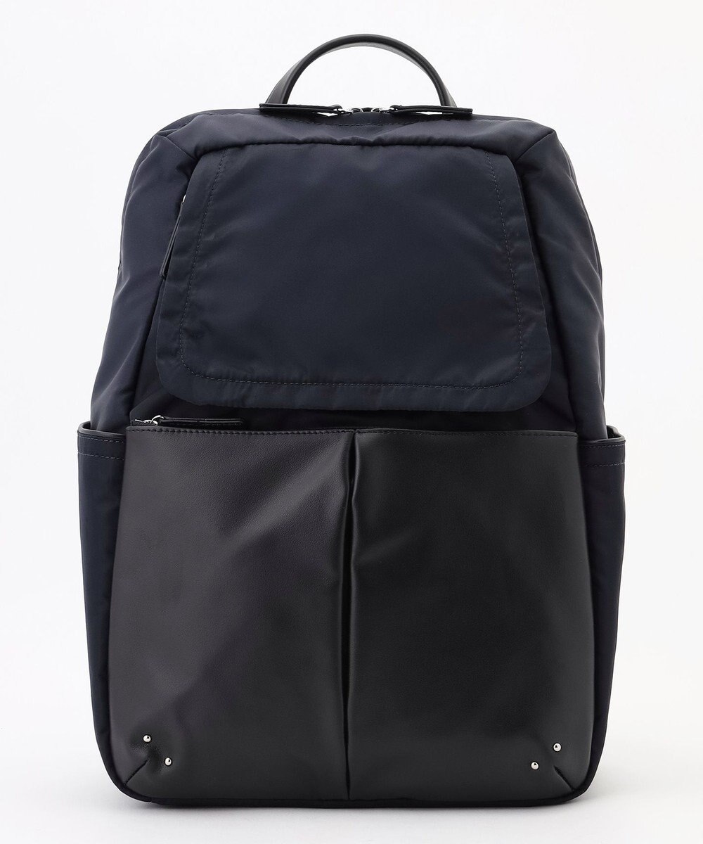 Y'SACCS NEWナイロン×レザーコンビシリーズ　前ポケットラージリュックサック 