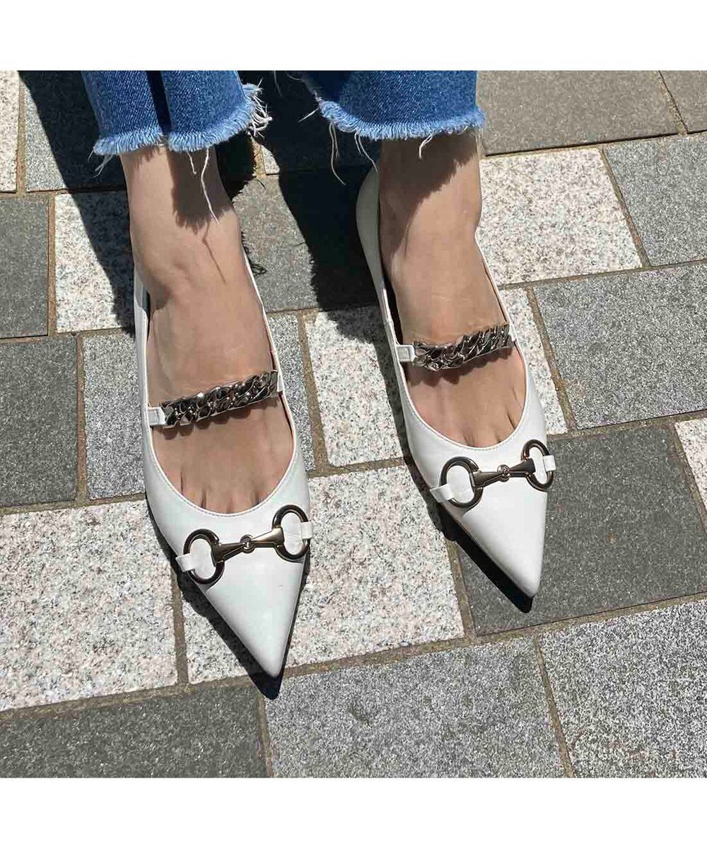 MODE ET JACOMO <MODE ET JACOMO>ポインテッドトゥメリージェーンパンプス 