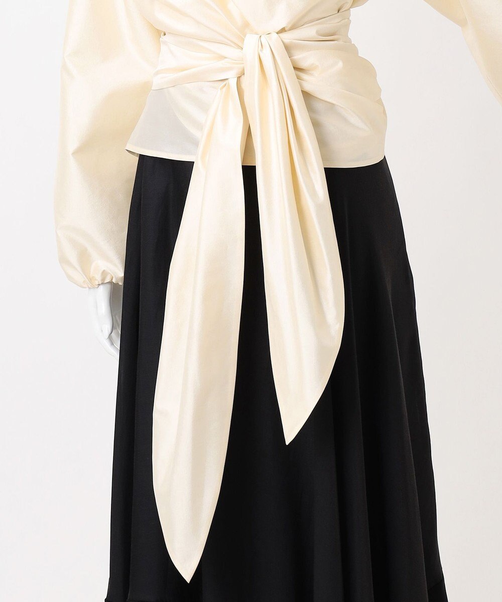 23区 【エステータ】シルク混タフタ カシュクールブラウス 