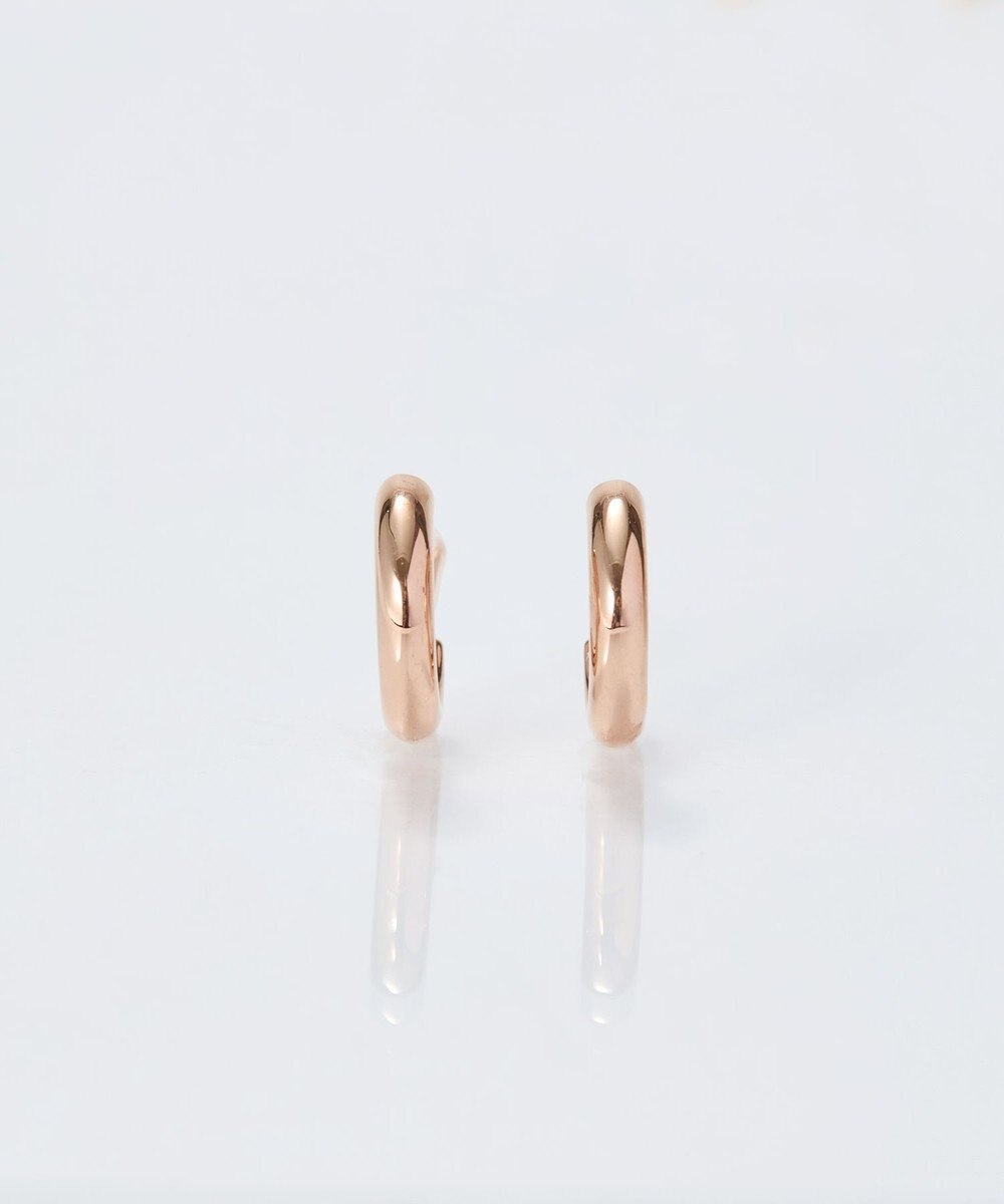 Phoebe 【痛くないシリーズ/金属アレルギー対応】ミニマルストレートフープライトフィットイヤリング　シャンパンゴールド 