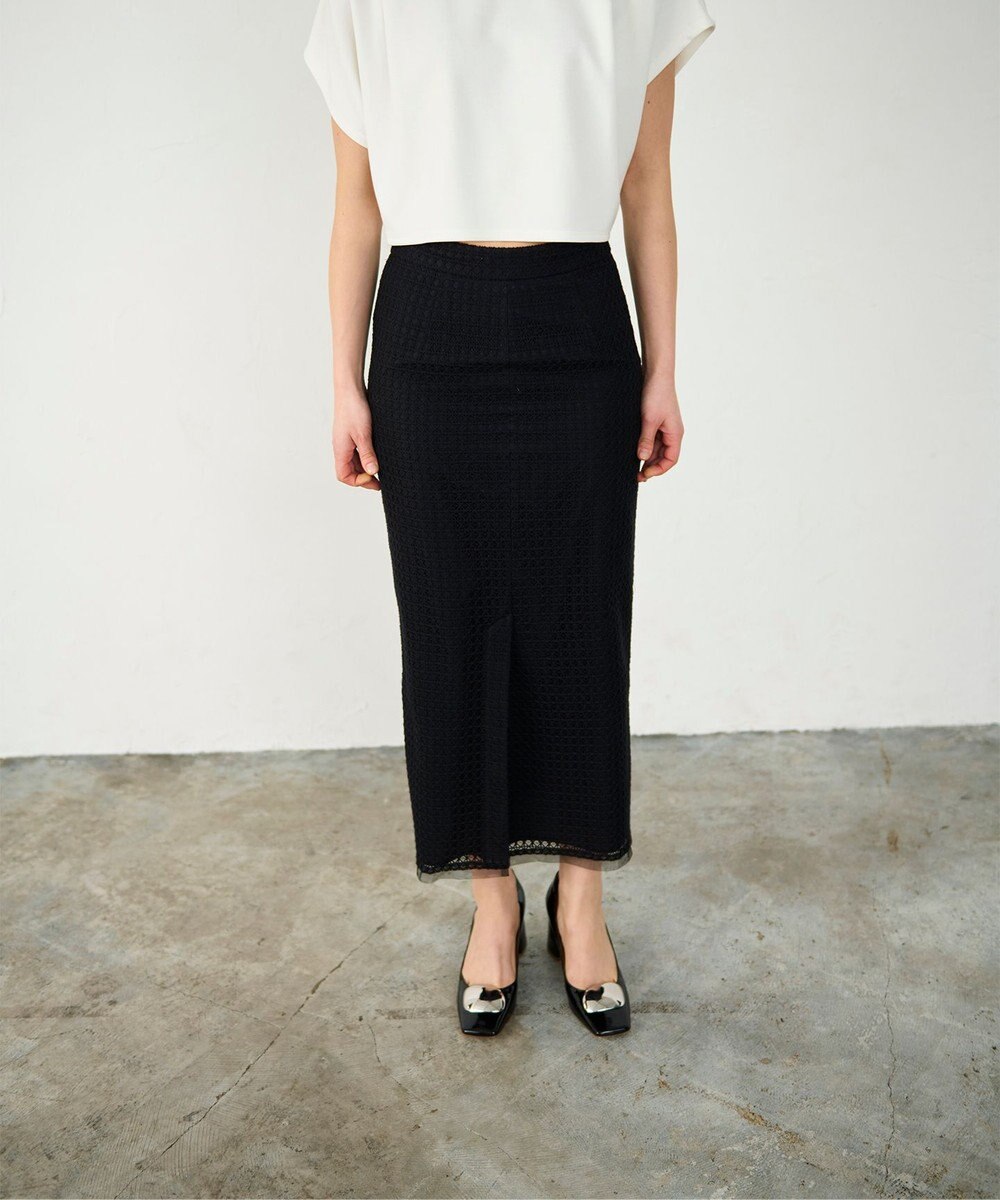 GRACE CONTINENTAL ラッセルメッシュスカート 