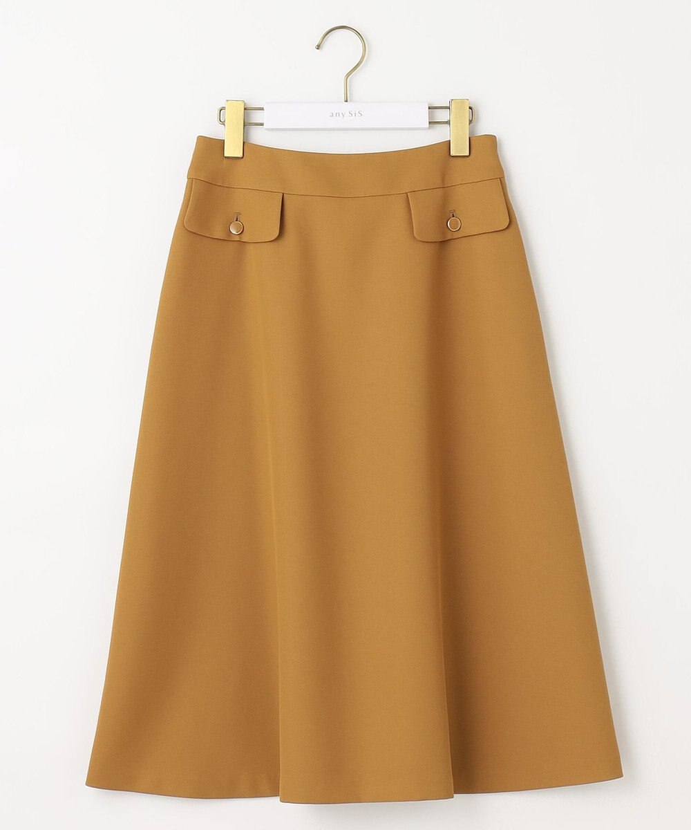 ANY SIS 【洗える】フラップポイントフレア スカート 