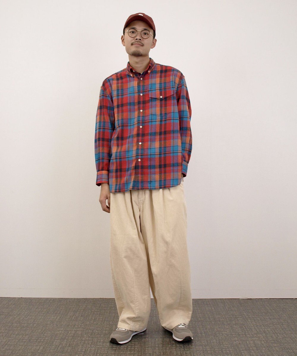 J.PRESS YORK STREET 【UNISEX】フランネルボタンダウン シャツ 