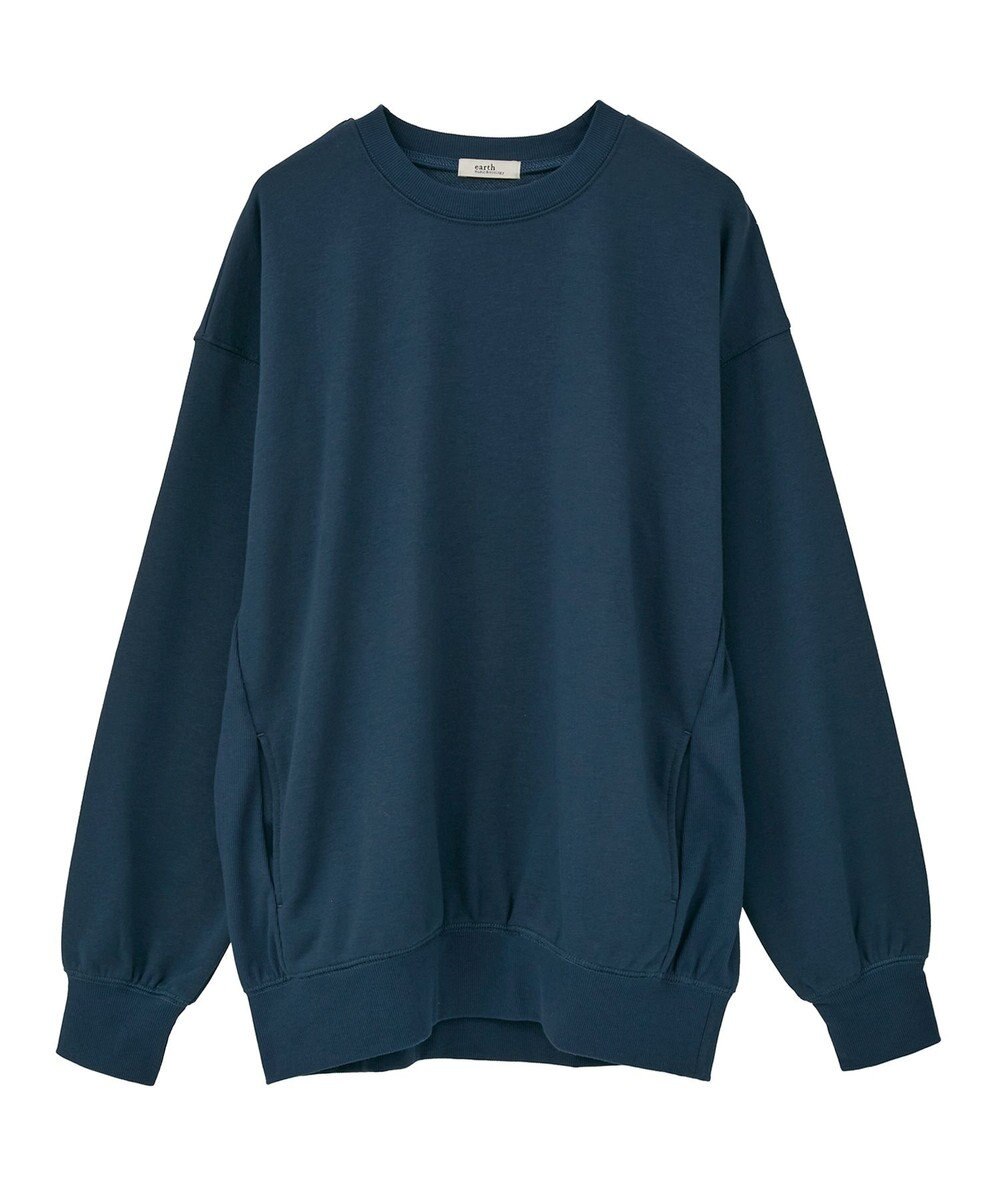 earth music&ecology サイドリブロゴスウェット 