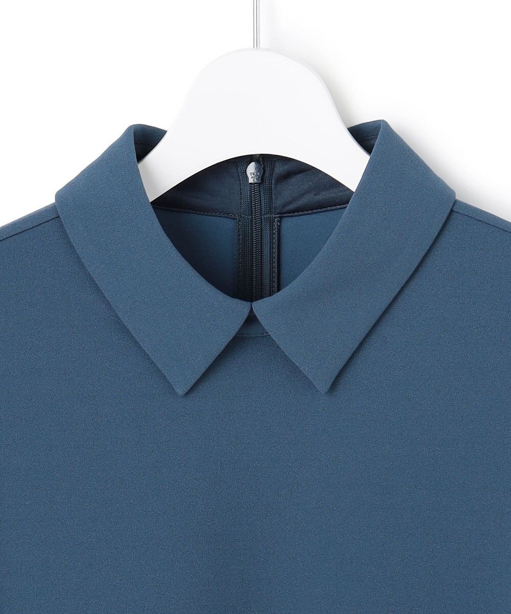 ICB マラボーテＷジョーゼット ボウタイ付きシャツカラートップス 