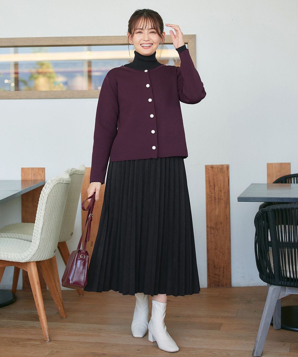 Tiaclasse 【新色追加】スエードポンチプリーツスカート 