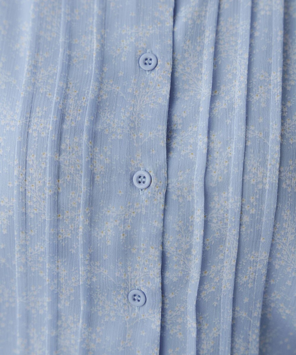 Tiaclasse 【小倉優子さん着用・洗える】フレアスリーブ柄ワンピース 