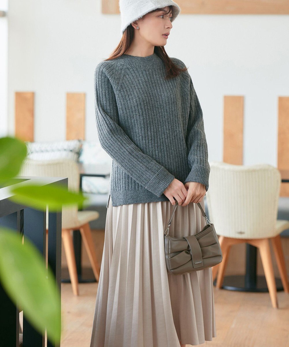 Tiaclasse 【新色追加】スエードポンチプリーツスカート 