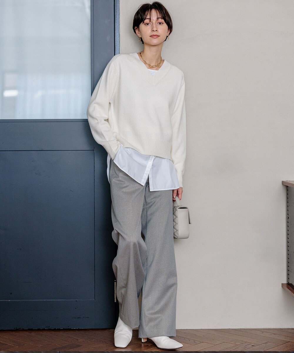 23区 L 【GLOW10月号掲載/洗える】ナチュラルコットンベアコンビ カットソー 