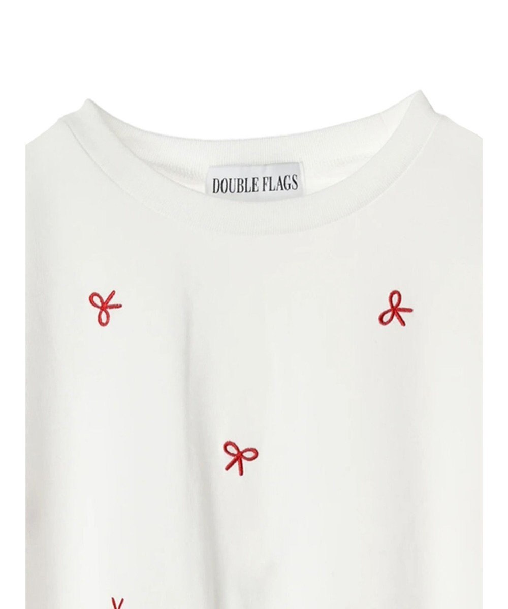 Green Parks ・Ｄｏｕｂｌｅ　Ｆｌａｇｓ　リボン刺繍ＴＥＥ 