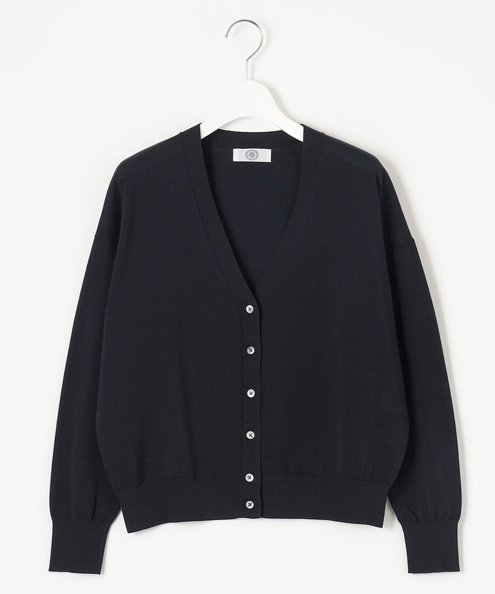 J.PRESS LADIES S 【洗える】 Co/Peライト Vネック ショート カーディガン 