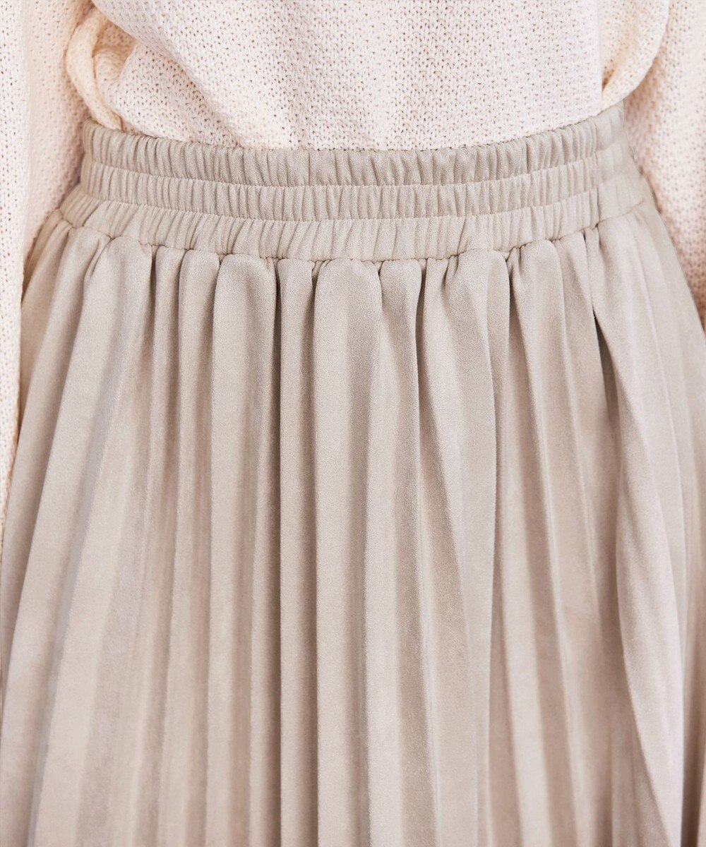 Tiaclasse 【新色追加】スエードポンチプリーツスカート 