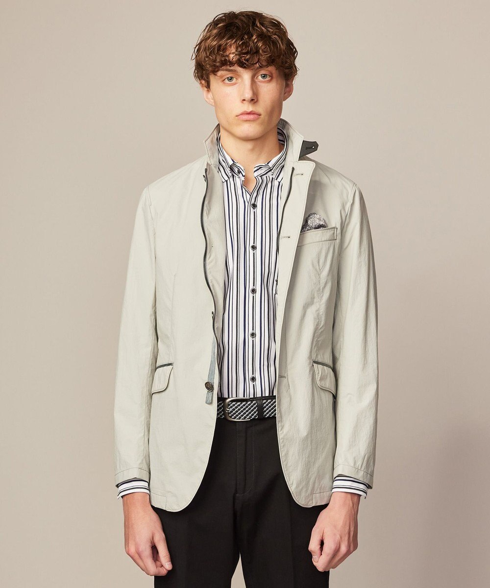 JOSEPH ABBOUD 【キングサイズ・ストレッチで快適な着心地・イージーケア】ランダムストライプ ジャージー シャツ 