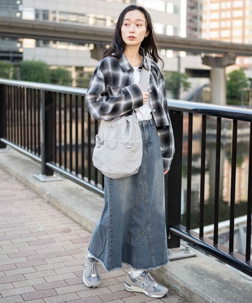 WEGO ナイロン巾着ショルダー 