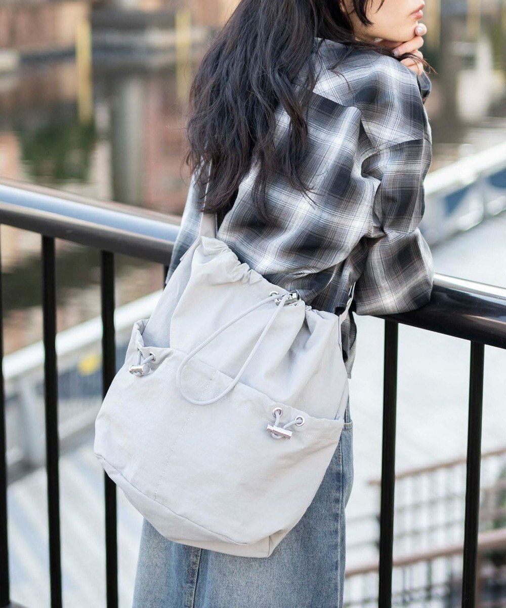 WEGO ナイロン巾着ショルダー 